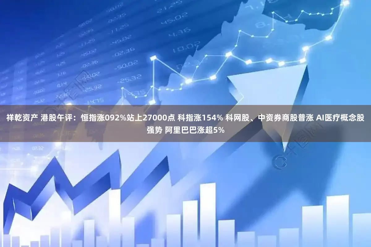 祥乾资产 港股午评：恒指涨092%站上27000点 科指涨154% 科网股、中资券商股普涨 AI医疗概念股强势 阿里巴巴涨超5%